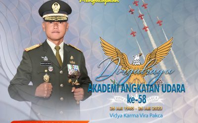 Gubernur Akademi Militer Beserta Persit Kartika Chandra Kirana PCBS Akmil dan Keluarga Besar Akademi Militer Mengucapkan Dirgahayu AKADEMI ANGKATAN UDARA KE – 58 “Vidya Karma Vira Paksa”