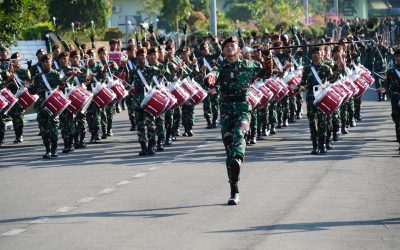 Taruna Akmil Gelar Defile Setelah Pelaksanaan Upacara Bendera