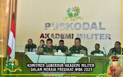 Komitmen Gubernur Akademi Militer dalam Meraih Predikat WBK 2023