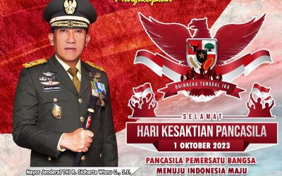 Gubernur Akademi Militer Beserta Persit Kartika Chandra Kirana PCBS Akmil dan Keluarga Besar Akademi Militer Mengucapkan dirgahayu Hari Kesaktian Pancasila