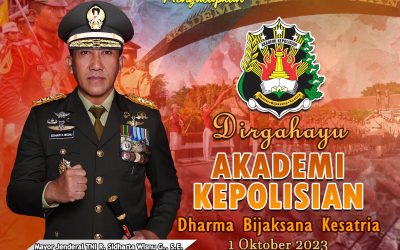 Gubernur Akademi Militer Beserta Persit Kartika Chandra Kirana PCBS Akmil dan Keluarga Besar Akademi Militer Mengucapkan dirgahayu Akademi Kepolisian