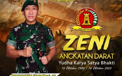 Gubernur Akademi Militer Beserta Persit Kartika Chandra Kirana PCBS Akmil dan Keluarga Besar Akademi Militer Mengucapkan dirgahayu ZENI ANGKATAN DARAT “Yudha Karya Satya Bhakti”