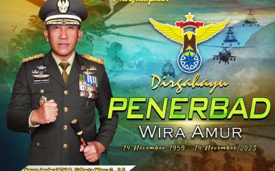 Gubernur Akademi Militer Beserta Persit Kartika Chandra Kirana PCBS Akmil dan Keluarga Besar Akademi Militer Mengucapkan dirgahayu PENERBAD “Wira Amur”