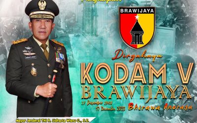 Gubernur Akademi Militer Beserta Persit Kartika Chandra Kirana PCBS Akmil dan Keluarga Besar Akademi Militer Mengucapkan Dirgahayu Kodam V Brawijaya “Bhirawa Anoraga”.