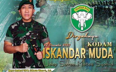 Gubernur Akademi Militer Beserta Persit Kartika Chandra Kirana PCBS Akmil dan Keluarga Besar Akademi Militer Mengucapkan Dirgahayu Kodam Iskandar Muda “Udep Saree Matee Syahid”.