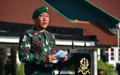 Penyampaian Amanat Gubernur Akademi Militer Menyambut Awal Tahun 2024