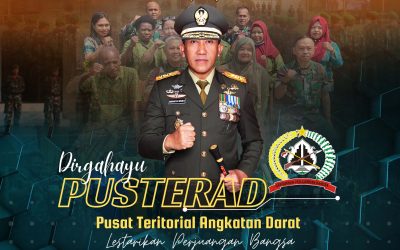 Gubernur Akademi Militer Beserta Persit Kartika Chandra Kirana PCBS Akmil dan Keluarga Besar Akademi Militer Mengucapkan Dirgahayu Pusterad Pusat Teritorial Angkatan Darat “Lestarikan Perjuangan Bangsa”.