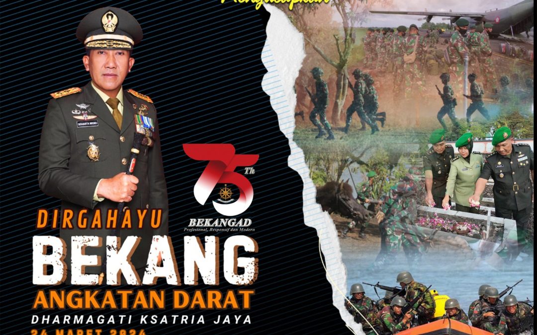 Gubernur Akademi Militer Beserta Persit Kartika Chandra Kirana PCBS Akmil dan Keluarga Besar Akademi Militer Mengucapkan Dirgahayu Bekang Angkatan Darat “Dharmagati Ksatria Jaya”.