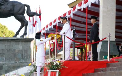 Upacara HUT ke-79 Kemerdekaan RI Kota Magelang di Akademi Militer