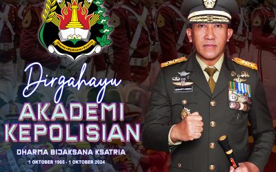 Gubernur Akademi Militer Beserta Persit Kartika Chandra Kirana PCBS Akmil dan Keluarga Besar Akademi Militer Mengucapkan Dirgahayu Akademi Kepolisian “Dharma Bijaksana Ksatria”.