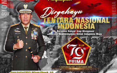 Gubernur Akademi Militer Beserta Persit Kartika Chandra Kirana PCBS Akmil dan Keluarga Besar Akademi Militer Mengucapkan Dirgahayu Tentara Nasional Indonesia “Bersama Rakyat Siap Mengawal Suksesi Kepemimpinan Untuk Indonesia Maju”.