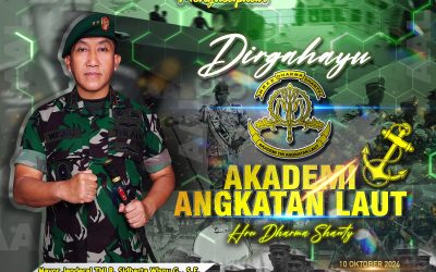 Gubernur Akademi Militer Beserta Persit Kartika Chandra Kirana PCBS Akmil dan Keluarga Besar Akademi Militer Mengucapkan Dirgahayu Akademi Angkatan Laut “Hree Dharma Shanty”.