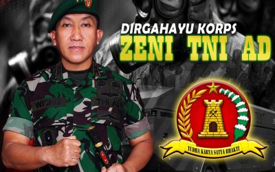 Gubernur Akademi Militer Beserta Persit Kartika Chandra Kirana PCBS Akmil dan Keluarga Besar Akademi Militer Mengucapkan Dirgahayu Zeni TNI AD “Zeni TNI AD Membangun Bersama Rakyat, Menuju Indonesia Maju”.