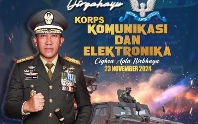 Gubernur Akademi Militer Beserta Persit Kartika Chandra Kirana PCBS Akmil dan Keluarga Besar Akademi Militer Mengucapkan Dirgahayu Korps Komunikasi dan Elektronika TNI AD “Cighra Apta Nirbhaya”.