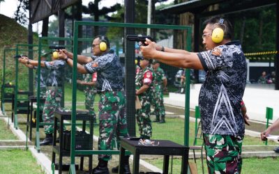 Lomba Menembak Pistol Dalam Pekan Olahraga HUT ke-67 Akmil