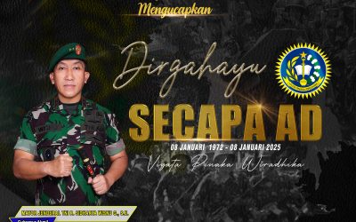 Gubernur Akademi Militer Beserta Persit Kartika Chandra Kirana PCBS Akmil dan Keluarga Besar Akademi Militer Mengucapkan Dirgahayu Secapa AD “Viyata Pinaka Wiradhika”.